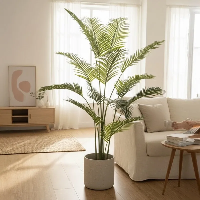 Palmora Faux Areca Palm Plant With Pot - 5.9 ft media 4