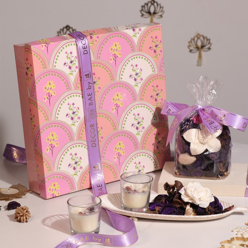 Lunar Lotus Diwali Hamper - Four Piece Set media 3