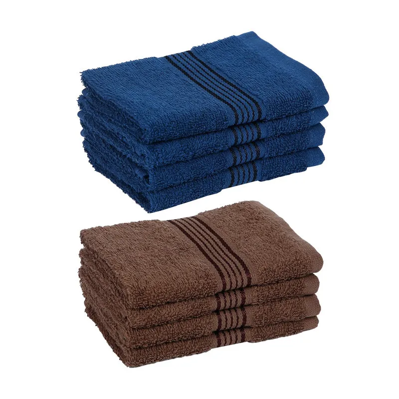Bodil Face Towel (Blue,Brown) - Set Of Eight media 5