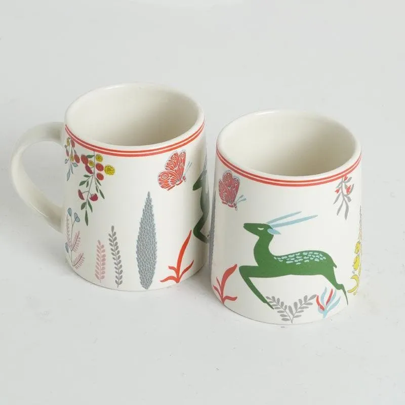 Botanica Ceramic Coffee Mug (300 mL Each) - Set of Two media 3