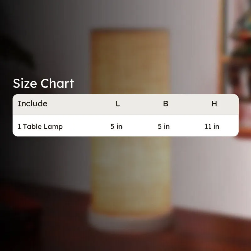Esto Tower Wooden Table Lamp With Jute Shade - Beige,White media 5