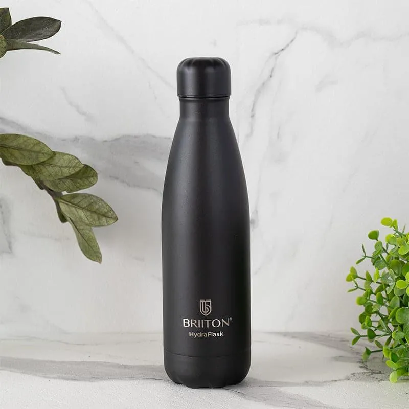 Aqua Zen Bliss Hot & Cold Thermos Water Bottle (Black) - 500 mL media 1
