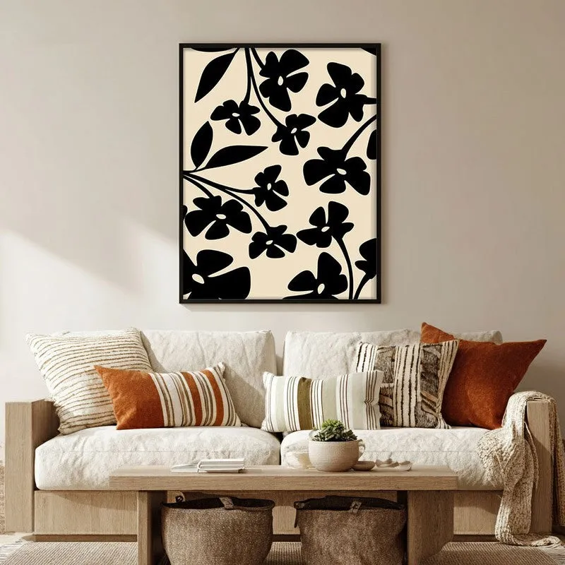 Noir Garden Canvas Wall Painting With Black Frame media 5