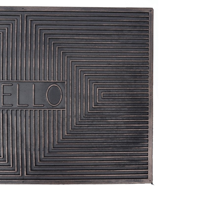 Zaro Abstract Rubber Door Mats - Grey media 6