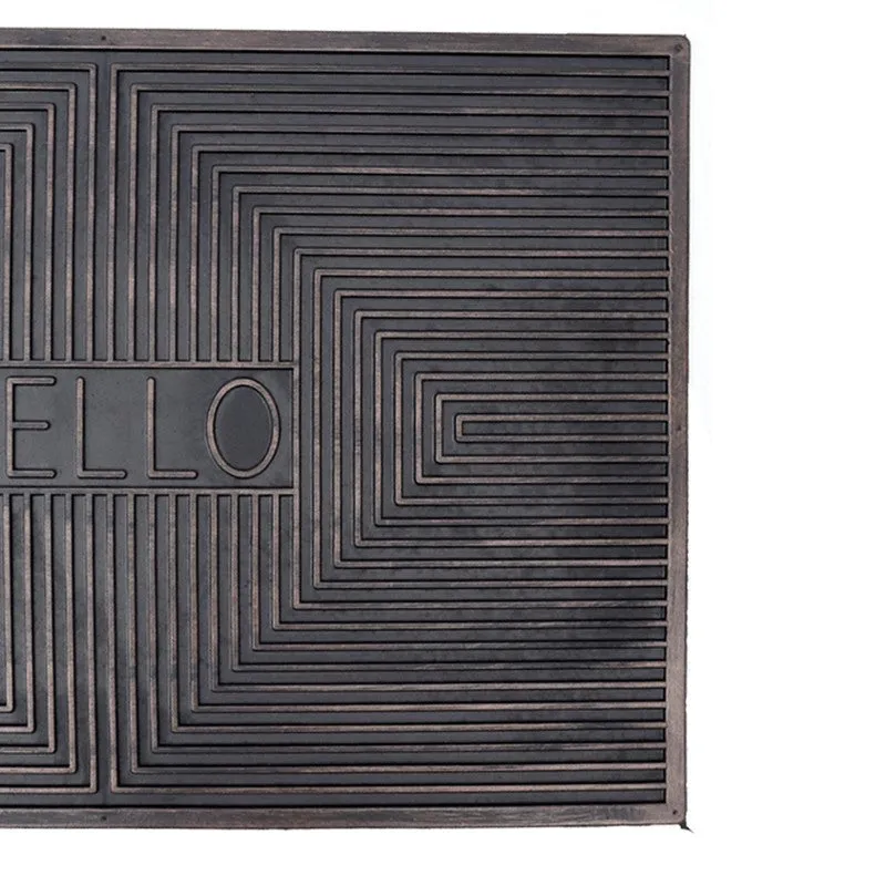 Zaro Abstract Rubber Door Mats - Grey media 6