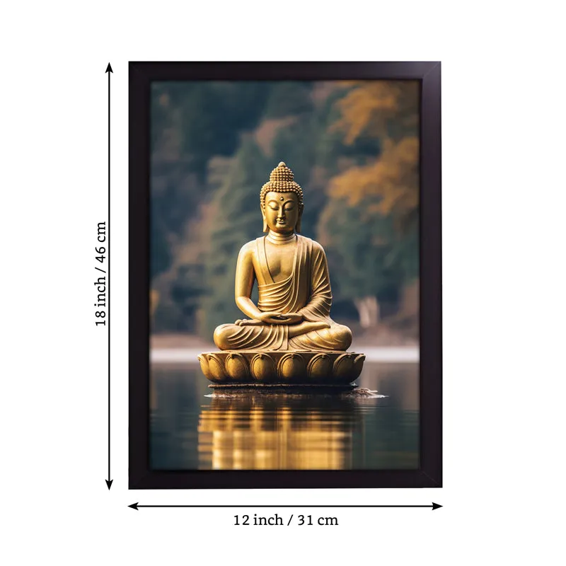 Benevolent Aura Buddha Wall Painting media 5