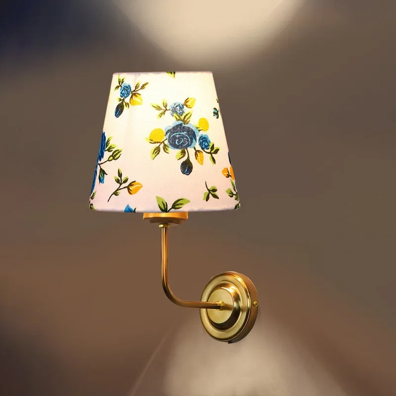 Floranira Fleur Cone Metal Wall Lamp - White,Blue media 7
