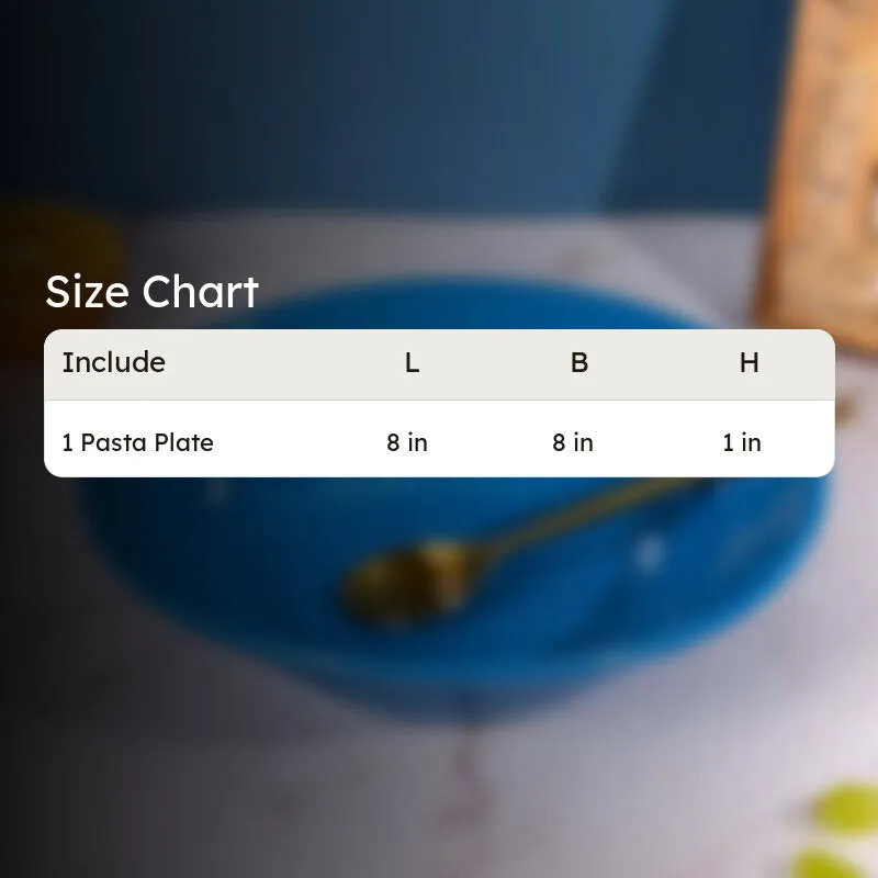 Eriginia Ceramic Pasta Plate - Blue media 6