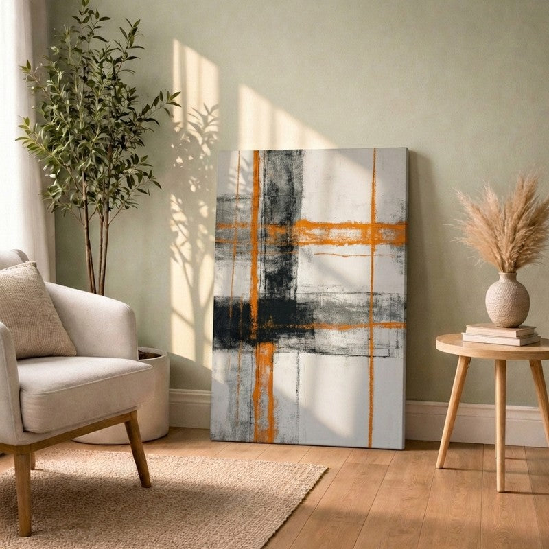Crossline Abstract Canvas Canvas Wall Art