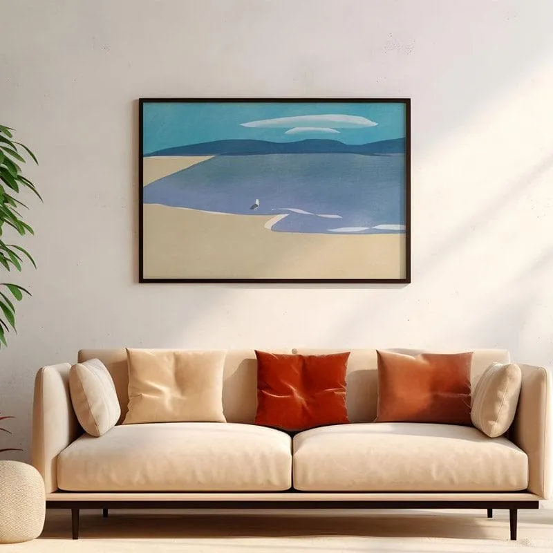 Seagull Baywatch Canvas Wall Painting - Black Frame media 4