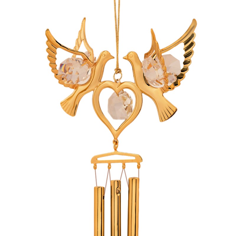 Golden Dove 24K Gold Plated Mild Steel Windchime media 5