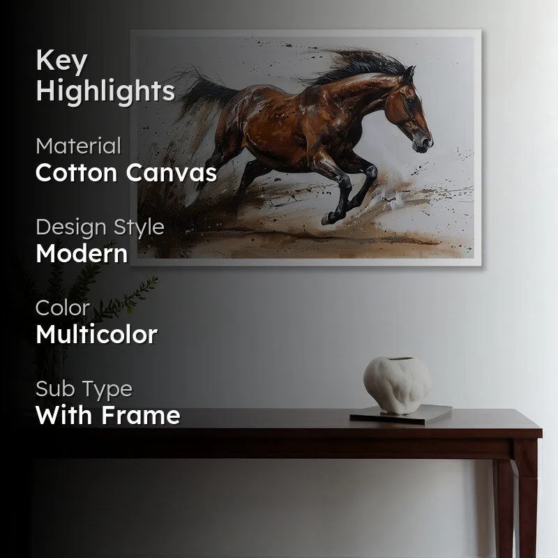 Roan Gallop Wall Art with White Frame media 2