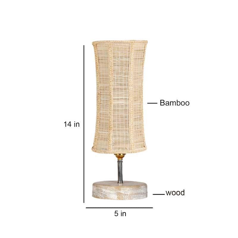 Sherry Bamboo Table Lamp - Beige media 5