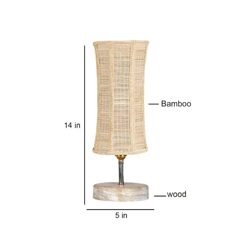 Sherry Bamboo Table Lamp - Beige media 5