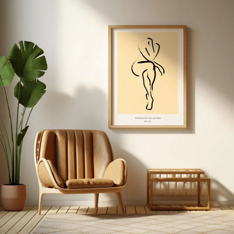 Grace Unfolded Canvas Wall Painting With Brown Frame media 6
