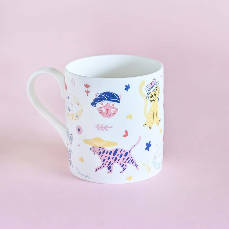 Cat Ceramic Coffee Bone China Coffee Mug (300 mL) media 4