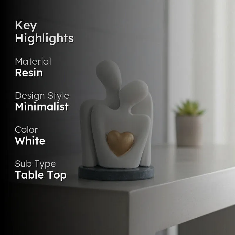 Abstract Couple Resin Showpiece - White media 2