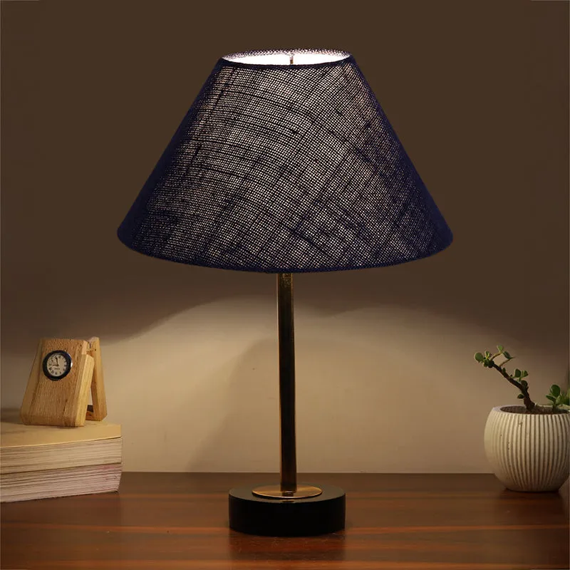 Sienna II Rodin Wooden Table Lamp - Blue,Gold,Black media 1