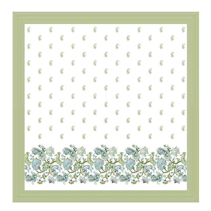 Royal Glow Cotton Bedsheet (Green,White) - 120 TC media 4