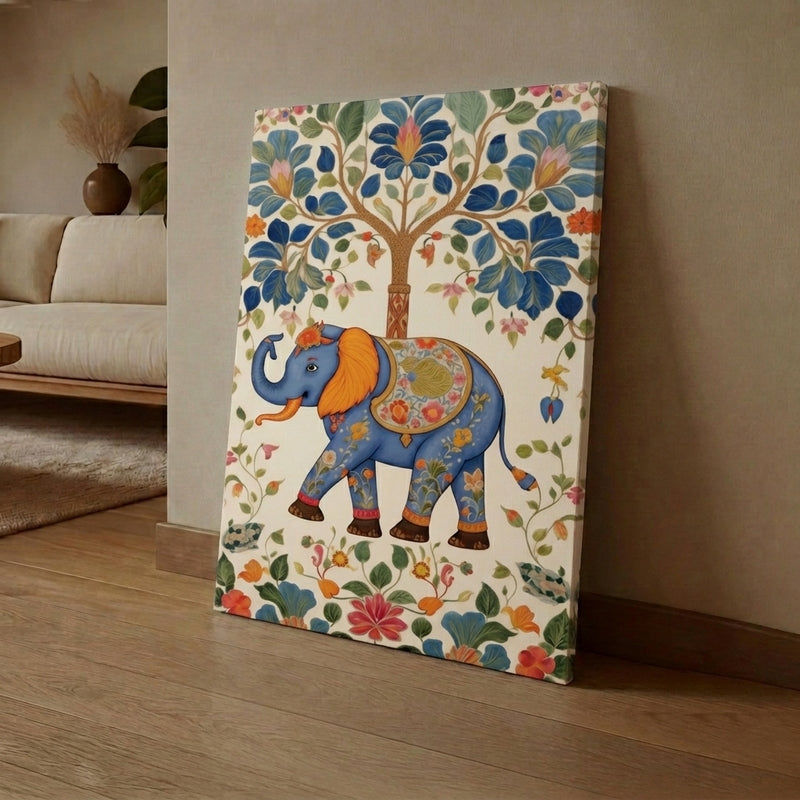 Tribal Gajraj Canvas Wall Art