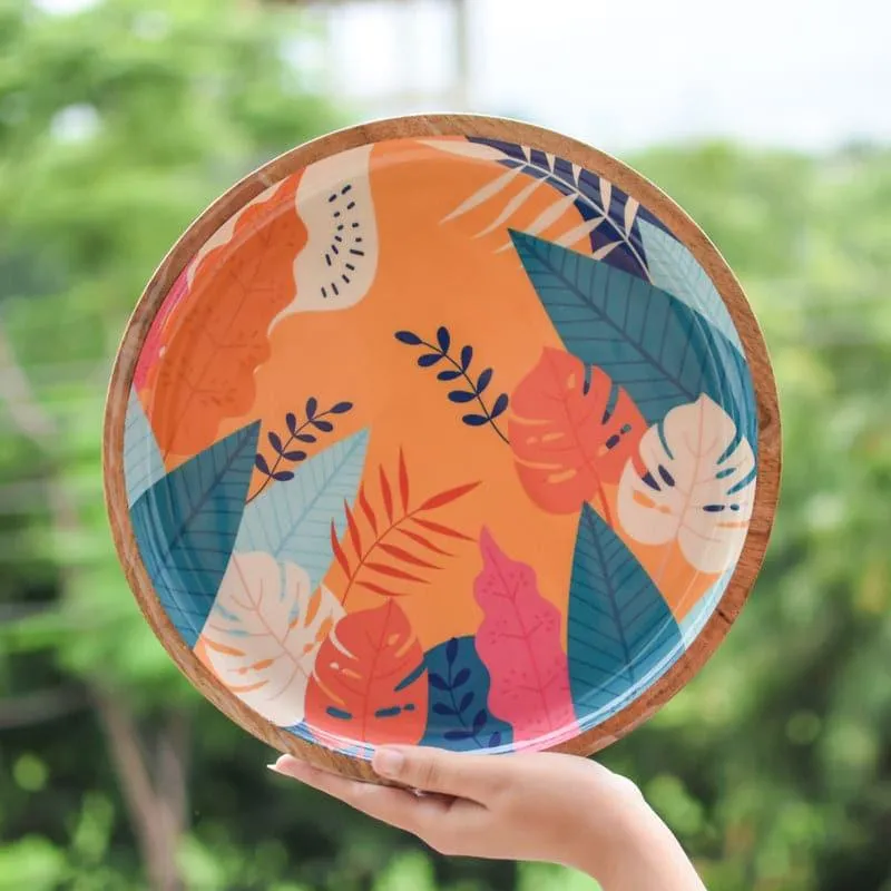 Linda Nature Round Wood Platter media 3