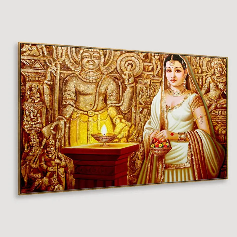 Indian Princess Canvas Wall Painting media 4