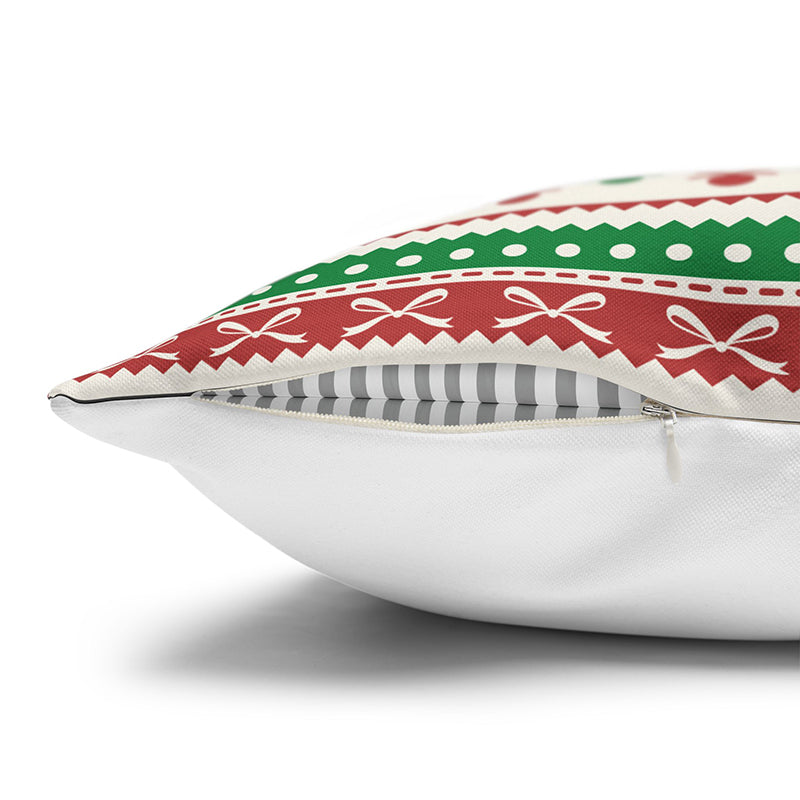 Festive Stitches Velvet Christmas Cushion Cover - Set Of Five media 6