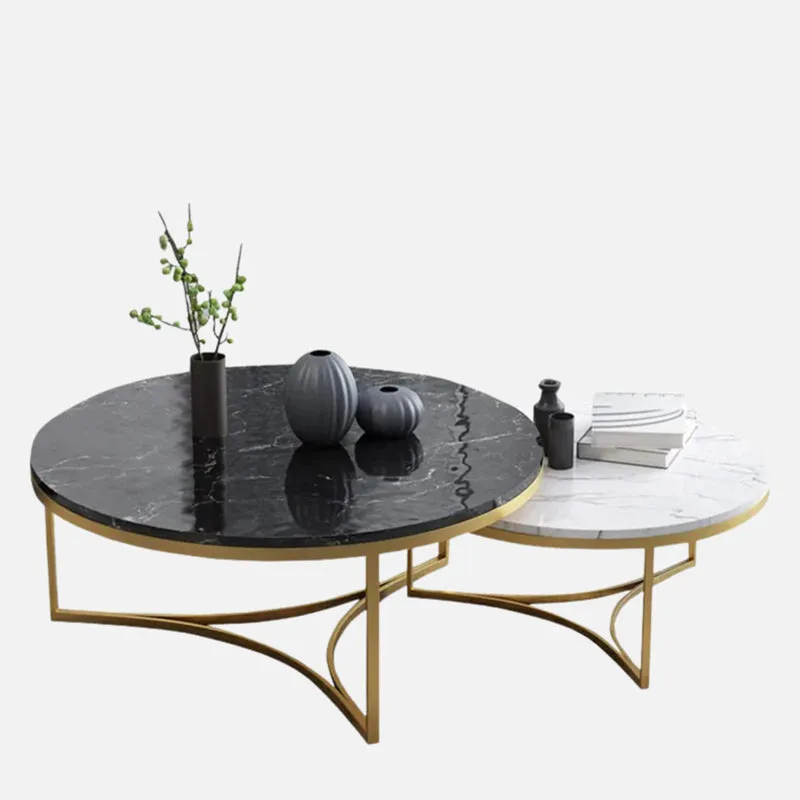 Arc Aura Accent Table with Marble Top media 3