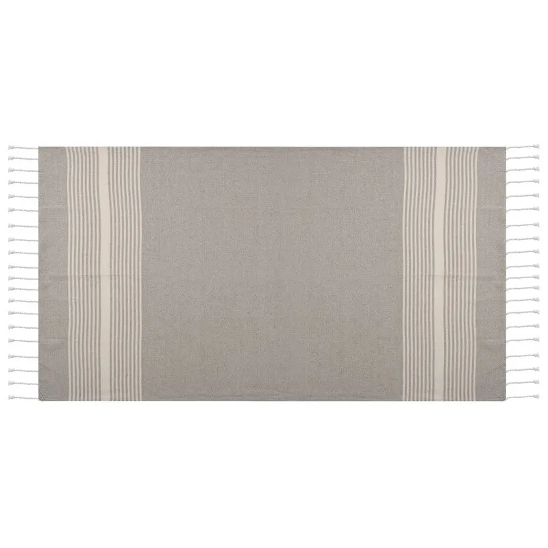 Loomera Striped Cotton Bath Towels (Pink & Beige) - Set Of Two media 6