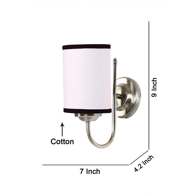 Altura Cylindrical Fabric & Metal Wall Lamp - Black & White media 4