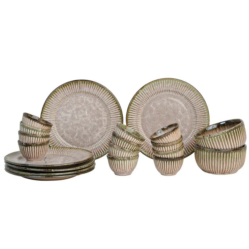 Mintora Pink Ceramic Dinner Set - 20 Piece Set media 3