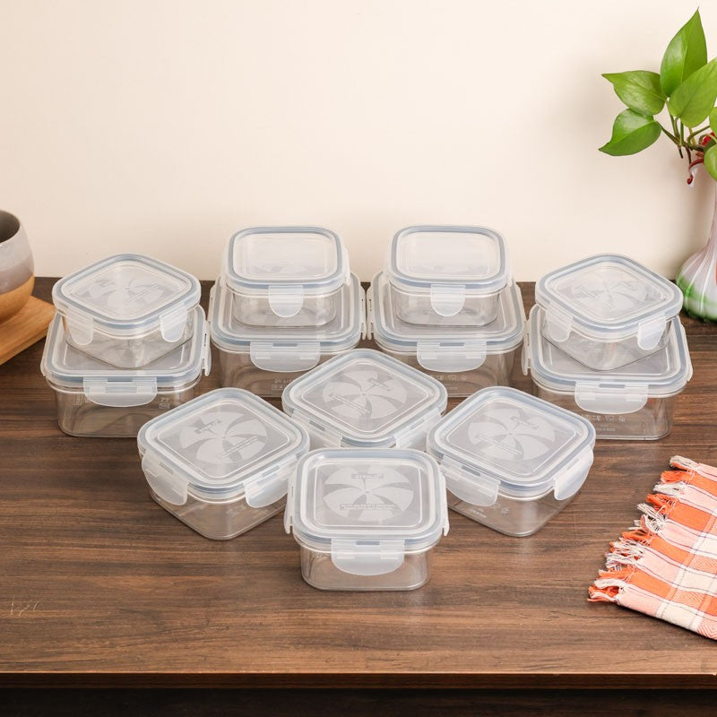 FreshLock Transperant Clear PET Lunch Box - Set of Twelve - Bundles