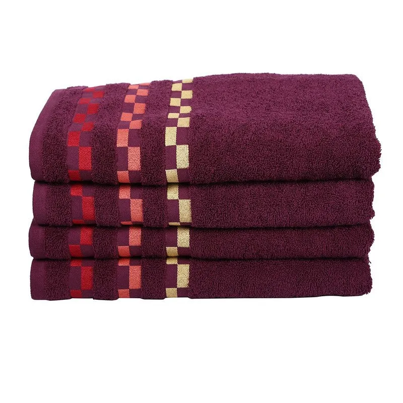 Aura Solids Bath Towel (Brown) - Set Of Four media 3