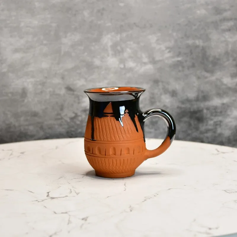 Sculpted Terracotta Coffee Mug (440 mL Each) - Set Of Two media 5