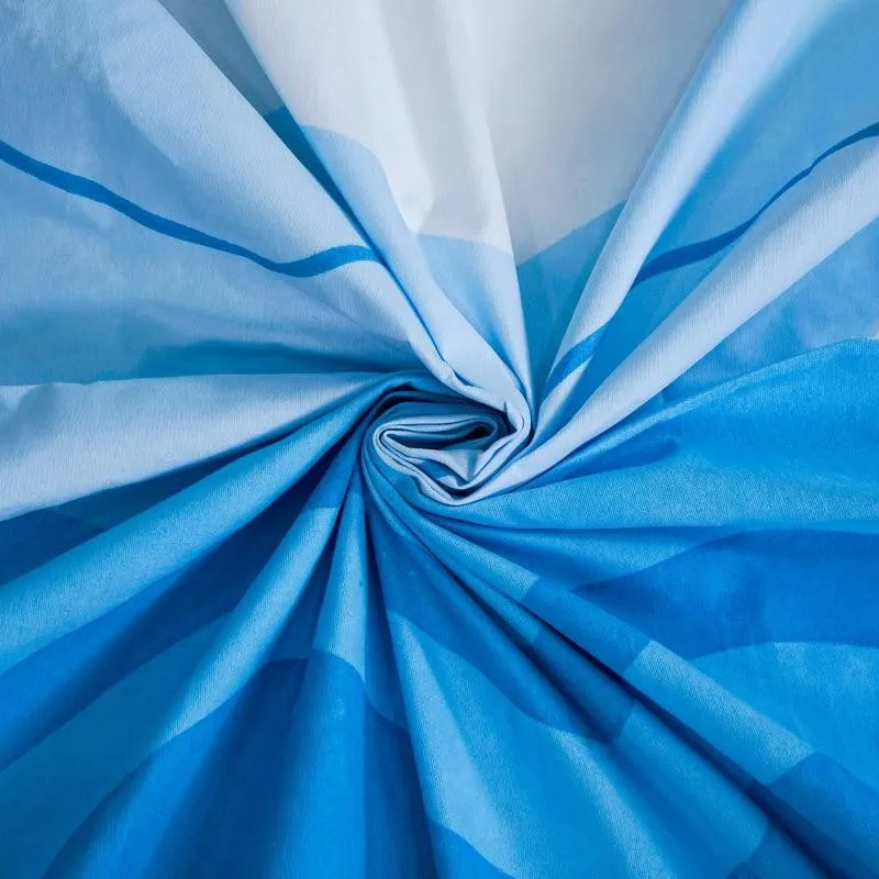 Udva Blue Wave Microfiber Bedsheet - 140 GSM media 5