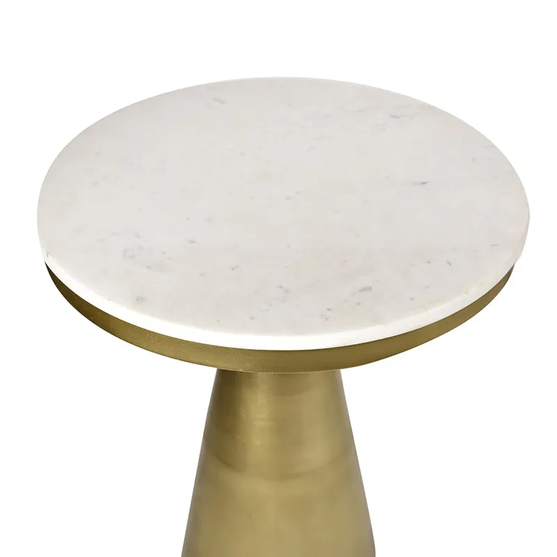 Foile Spire Stone & Aluminium Side Table media 4
