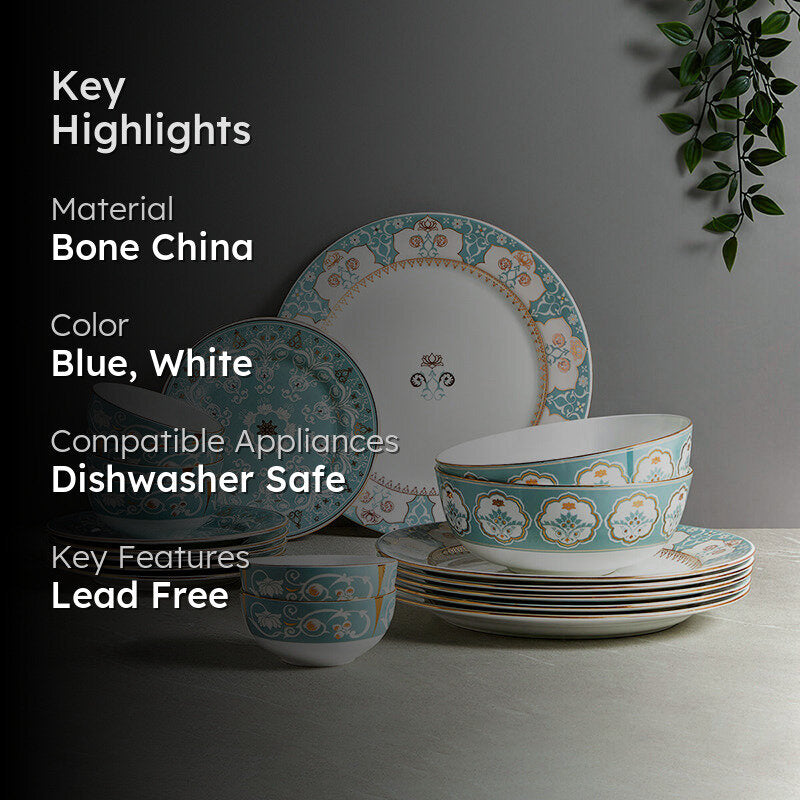 India Circus Rococo Bone China Dinner Set - 20 Piece Set media 2