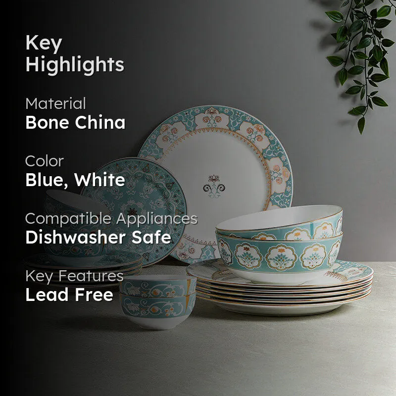 India Circus Rococo Bone China Dinner Set - 20 Piece Set media 2