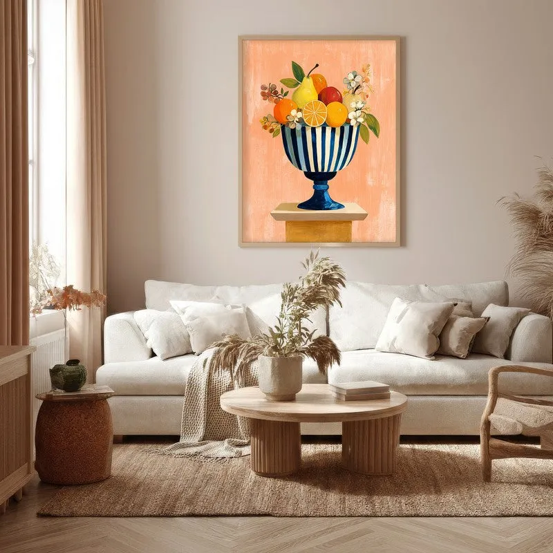 Mediterranean Canvas Wall Painting - Brown Frame media 5