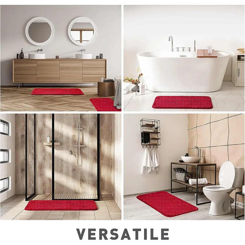 Lois Anti Skid Bath Mat (Red) - Set Of Four media 5