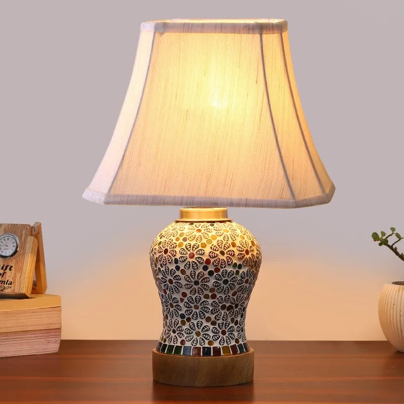 Santora Square Wooden Table Lamp - Multicolor media 3
