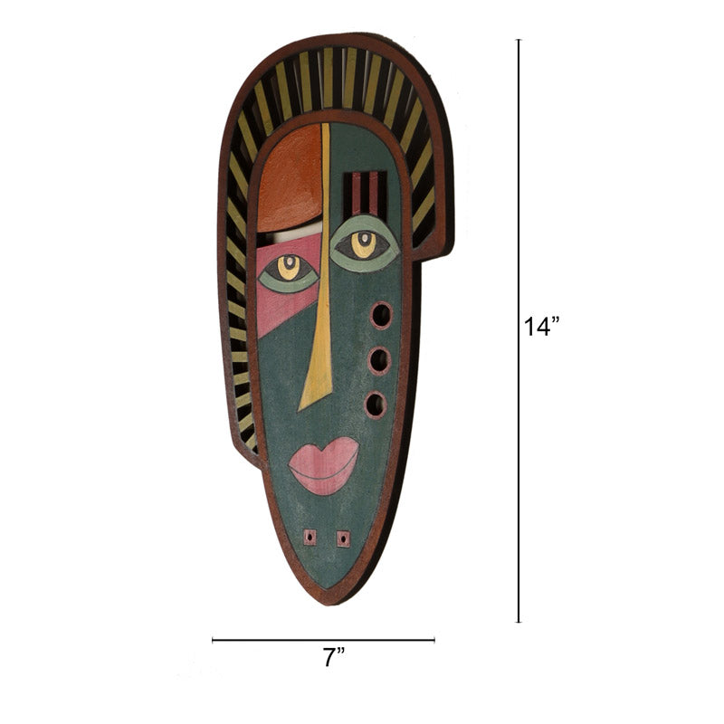 Rabbiya Mask Wooden Wall Accent media 7