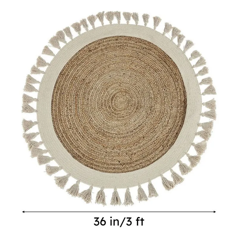 Boho Knot Braided Jute Area Rug media 8