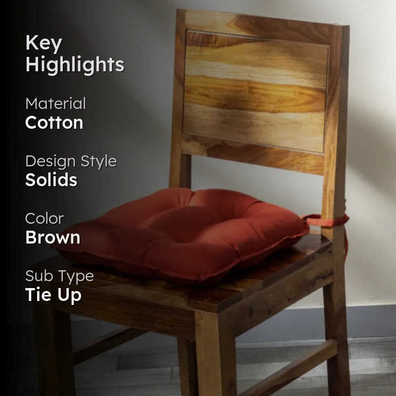 Sylvia Chair Pad (Terracotta Brown) - Set Of Four media 2