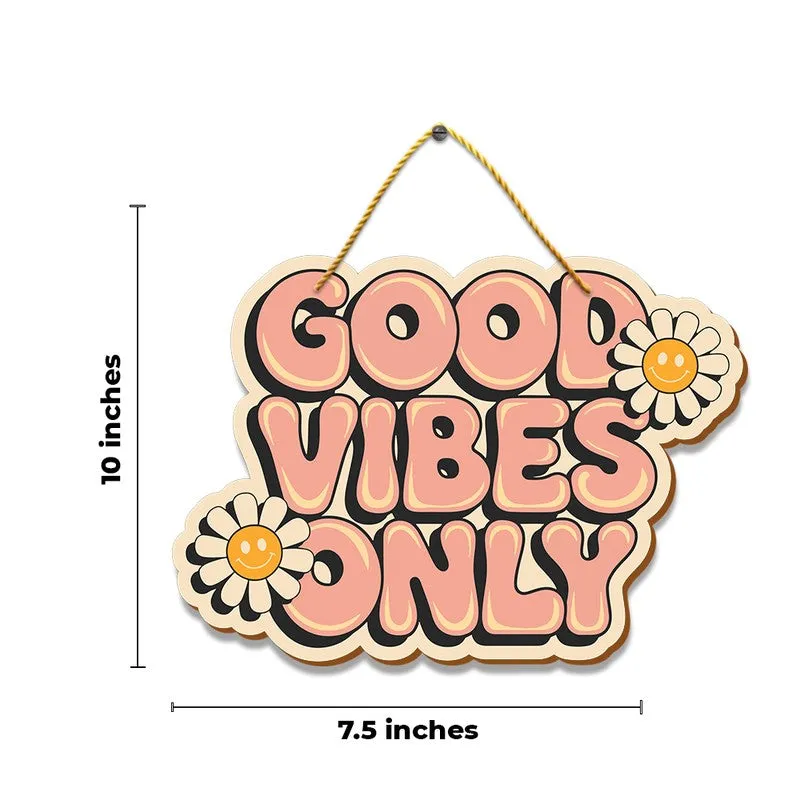 Good Vibes Hanging Plaque MDF Wall Accent media 5