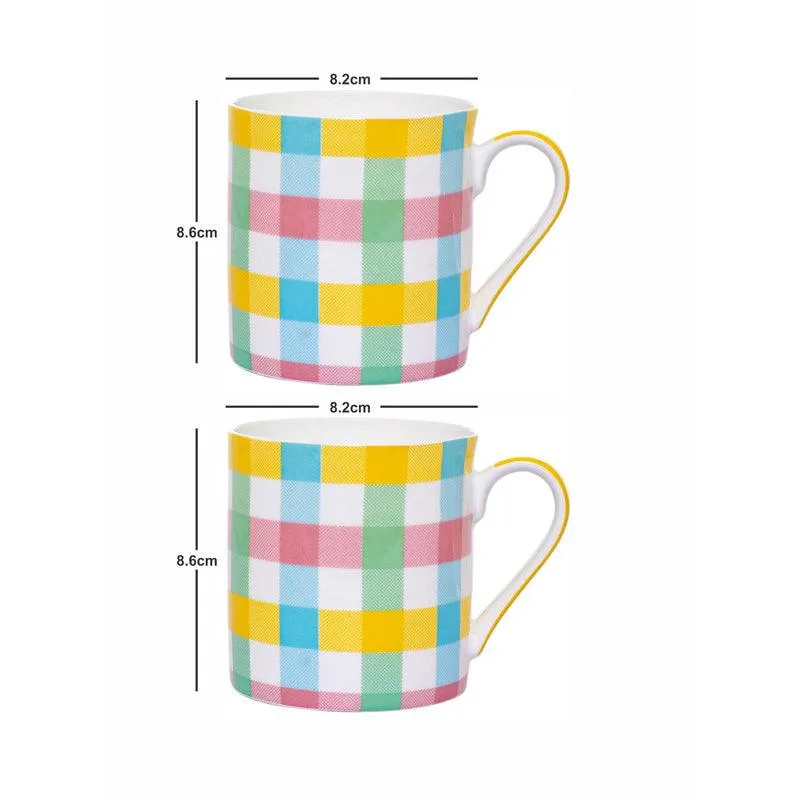 Maxi Stripe Bone China Coffee Mug (360 mL Each) - Set of Two media 3