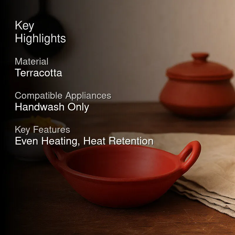 Rasoi Terracotta Serving Kadhai - 1000 mL media 2
