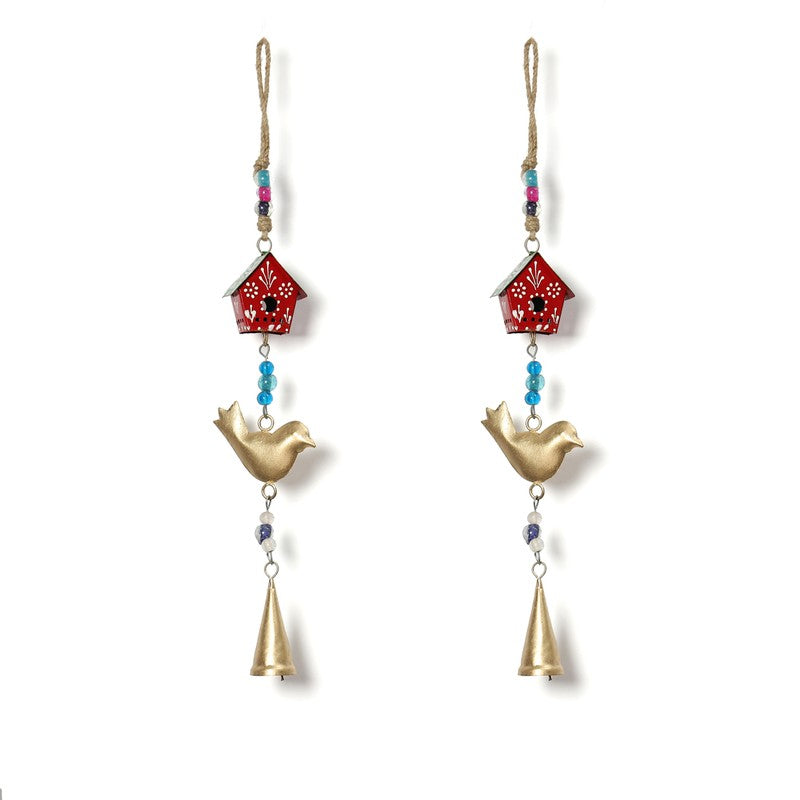 Cosmic Bird Metal Windchimes - Set Of Two media 3