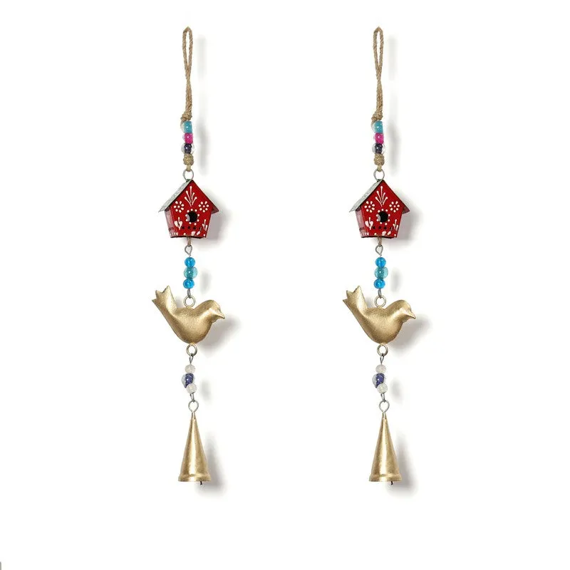 Cosmic Bird Metal Windchimes - Set Of Two media 3