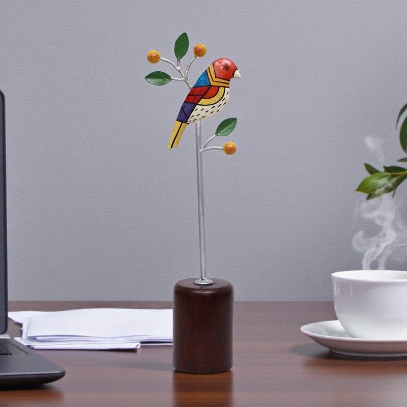 Perched Bird Metal Showpiece